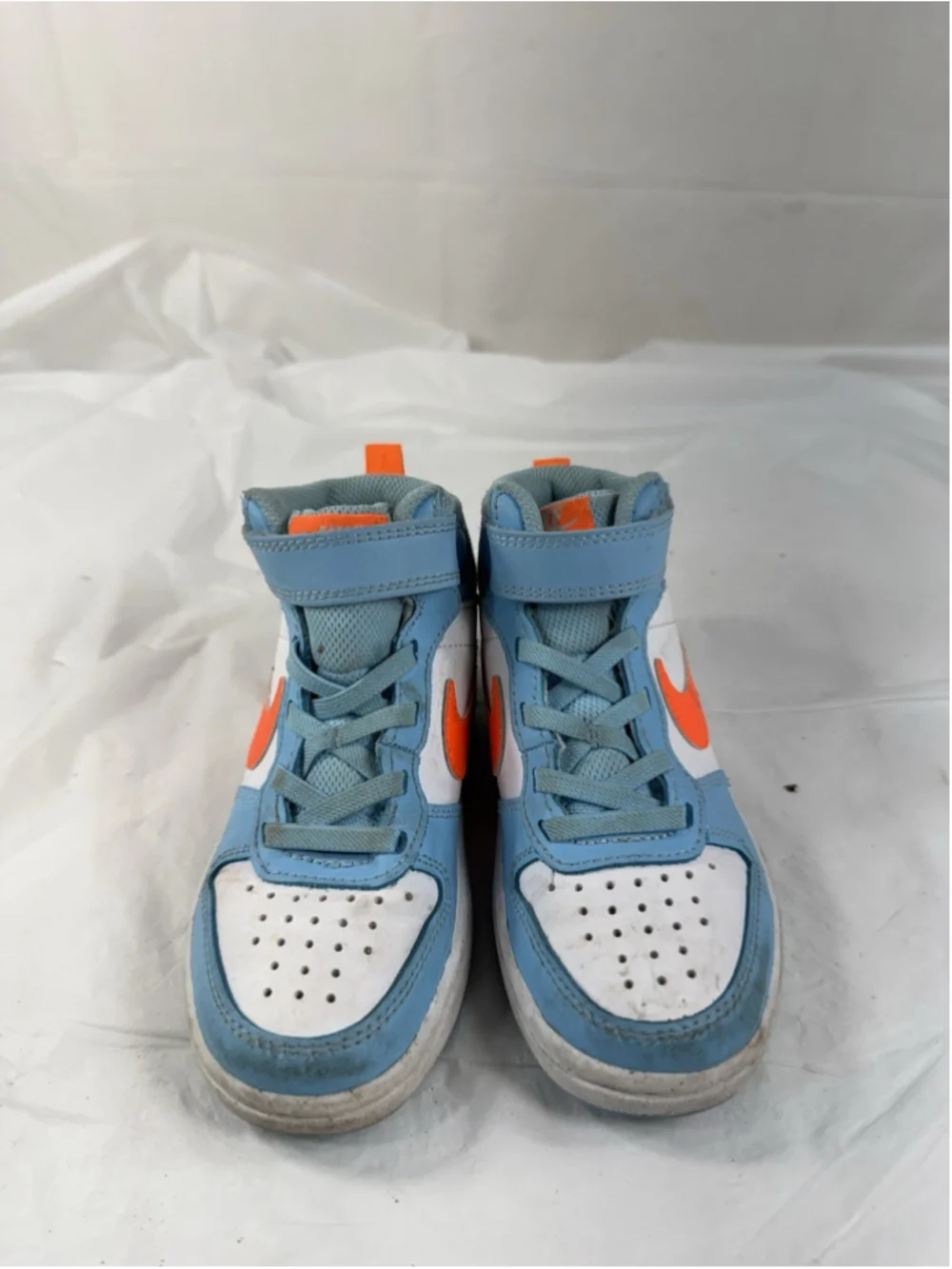 Nike Court Borough Mid 2 BG Kids 10.5C Sneakers Blue/Orange SZ 7Y NIB HF4791-407